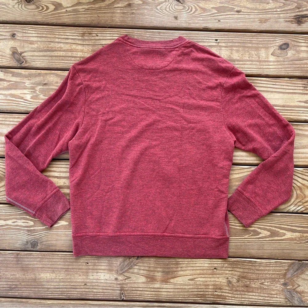 True Religion Red Embossed Logo Crewneck Sweatshirt Size Medium